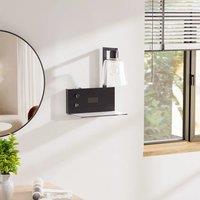 Voltsify E27 Wall Light with Digital Clock for Hallways, Offices, and Bedrooms Light Bulb not included