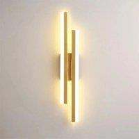 16W Modern Wall Lamp, Golden Acrylic LED Indoor Wall Light Wall Light for Bedroom,Living Room,Hallway,Stair,3000K Warm Light