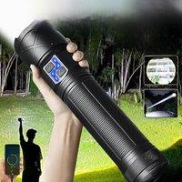 High Power 10000000LM White Laser Flashlight Strong Light Rechargeable Torch Super Bright Lamp