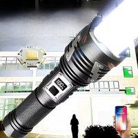 2025 New XHP360 Super Bright Flashlight 1000000LM High Power LED Flashlights Waterrpoof Tactical