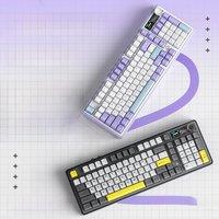 AJAZZ AK980 Three-mode Bluetooth+2.4G mechanical keyboard 4000mAh RGB gaming office keyboard