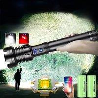 XHP390 Most Powerful Flashlight Usb Rechargeable Flashlight Strong Light Military Tactical Lantern