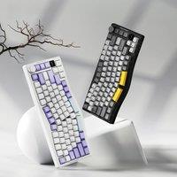 AJAZZ AKS075 Three-mode Bluetooth+2.4G mechanical keyboard with screen 5000mAh RGB gaming office