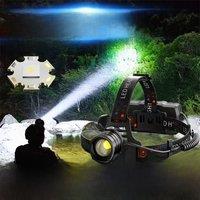 LED Headlamp Camping Search Light Head Flashlight Rechargeable Powerful Head Lamp Front Lanterns