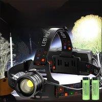 2025 Powerful LED Headlamp Rechargeable Telescopic Zoomable Headlight Outdoor Waterproof Work Head