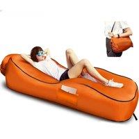 Outdoor Foldable Inflatable Sofa Lounge Couch Sleeping Bed Portable Foldable Air Travelling Beach Lounge Lazy Bed Chair Chair