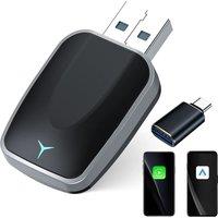 2025 NEW 2 In 1 Wireless Carplay AI Box Android Auto Plug And Play Applicable To Convert Original Car Wired Carplay To Wireless