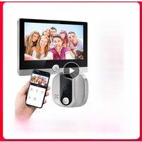 Tuya Video Doorbell WiFi Peephole Door Bell IP Camera 1080P With 4.3inch Display Screen Smart Life Works With Alexa Google Home