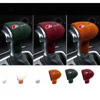 Alcantara Suede Parts Shifter Gear Head Handle Shift Knob Cover Trim For Audi A4L A5 A6L S6 A7 Q5 Q7