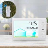 2025 NEW Digital RGB Wall Alarm Clock Large Screen Mirror Clock 5 Gear Brightness Adjustable with Date/Week/Temperature Display