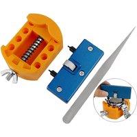 3 in 1 Watch Case Back Opener Repair Remover Holder Tool Kit Tweezer Adjustable Opener Back Case Press Closer Remover