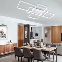 Voltsify Neutral Style Rectangular LED Semi Flush Ceiling Light for Living Room Bedroom