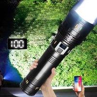 1000000LM High Power LED Flashlight Most Bright Tactical Flashlight Rechargeable Torch Powerful Long