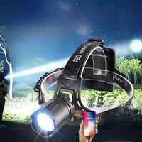 2000000LM Most Powerful Led Headlight 800W LED Strong Light Head Flashlight Rechargeable Zoom