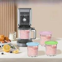 Ice Cream Containers Replacement For Ninja Creami Pints And Lids 24Oz Cups Creami Deluxe NC501 NC500 Series With Scoops