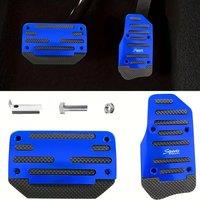 Car 2pcs Aluminum Automatic Transmission Foot Gas Pedal Set Cover Red Silver Blue Kit Fuel Pedal Pedals Cover Car Accessories