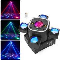Dj Laser Light Projector 60W LED Stage Light 4 Arms 5IN1 Effect LED Moving Head Light Led Beam Strobe Lights for Party Disco Bar