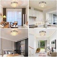 Voltsify Crystal Mount Ceiling Light for Living Room Bedroom Bulb not included, 30cm Dia x 14cm H