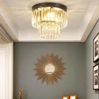 Voltsify Crystal Mount Ceiling Light for Living Room Bedroom Bulb not included, 30cm Dia x 20cm H