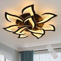 Dimmable LED Ceiling Light,Black Ceiling Lamp with Remote Control, 84W 3000K-6500K,Acrylic Modern