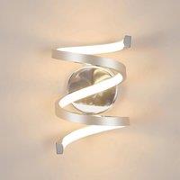 Spiral Wall Lights,19W Chrome Modern LED Wall Lamp,3000K Warm Light Indoor Wall Lighting for