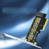 RAGEER PCIE to NVMe X1/X4 Adapter Card, PCI Express 4.0/3.0 16Gbps to M.2 2280/60/42/30 SSD Converter with Metal Profile Bracket