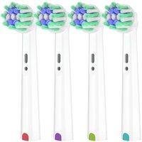 Replacement Toothbrush Heads Compatible with Oral B Electric Toothbrush, Cross Action Brush Head Refill for Pro, D, Smart Series