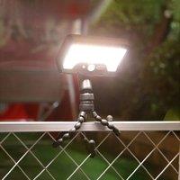 92 LEDs Solar Motion Sensor Light, 360 Rotatable, 4 Lighting Modes Lamp, Octopus Bracket, USB Charge Lighting, for Outdoor Camp