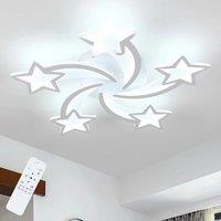 Dimmable LED Ceiling Light with Remote Control, 50W White Creative LED Ceiling Light with 5 Heads