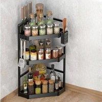 Kitchen Shelving Counter Top Corner Triangle Seasoning Hanging Rack Corner Pendant Corner Storage Wall Hanging No Punching Shelf