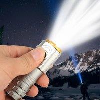 Three-Eyed Monster Mini Powerful Flashlight LED Flashlight with Pen Clip Rechargeable EDC Torch