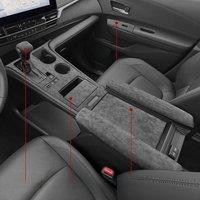 Alcantara Suede Car Center Console Gear shift Panel Shift Knob Cover Armrest Lid Storagebox Frame
