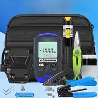 22pcs/set Rechargeable FTTH Fiber Optic Tool Kit with -70~+10dBm Optical Power Meter 15MW Visual