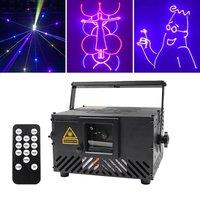 Multi-Color ILDA+DMX512+SD Card Laser Light 1000MW Remote Control Stage Disco Lighting Dj Equipments Laser Projector Light Party