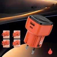 LDNIO PD 45W Turbo Charger Type C Fast Charging US EU UK AUS Kr Plug All In One Universal Travel