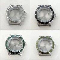 40MM Stainless Steel Watch Case Aluminum Bezel Sapphire Magnifier Accessories for 8215/8200/8205/2813 Movement
