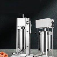 Sausage Stuffer Manual Household Vertical Stainless Steel Sausage Maker Meat Filling Machine Sausage Syringe Meat Filler