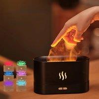 Aroma Diffuser Air Humidifier Ultrasonic Cool Mist Maker With LED Lighting Simulation Colorful Flame Fragrance Machine