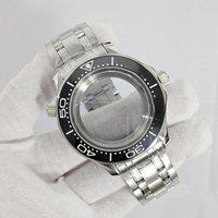 42mm Watch Case for NH35 NH36 Sea Master 300 904L Stainless Steel Case Sapphire Glass Bracelet Ceramic Bezel Open Back