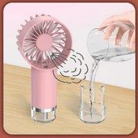 2-in-1 Portable Humidifier&Handheld Fan-USB Rechargeable Mist Cooling, Mini Fan for