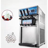 Commercial Ice Cream freezer Machine 3-flavor Yogurt Maker One-click Clean 18L/H LCD Display new soft ice cream machine