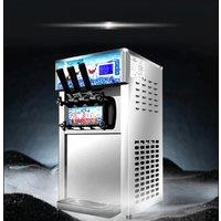 Ice Cream Machine,1200W 3-Flavor Countertop Soft Serve Ice Cream Maker,LCD Panel Auto Clean Pre-cooling,For Snack Bar