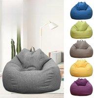 Lazy Sofas Cover Large Bean Bag Cover Without Filler Adults Couch Living Room Bedroom Home Tatami Lounger Comfortable Seat Cover