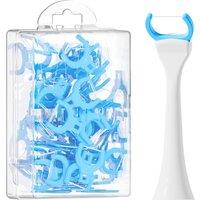 Philips Electric Toothbrush Compatible Flosser Brush Heads, 50 Pcs Replacement Floss Pick Heads Compatible with Philips Sonicare