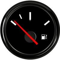 52mm 0-190ohm Fuel Level Gauges 240-33ohm America Standard Fuel Level Indicators with Red Backlight Sus316L Bezel for Boat Auto