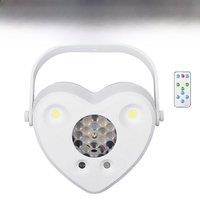 DJ Disco Laser Light Projector 3IN1 Effect Party Lights KTV Sound Activated LED Strobe Light LED Stage Pattern Light With Remote