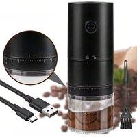New Portable USB Electric Coffee Bean Grinder 38 Gears External Adjustable 1500mAh Rechargeable Household Mini Coffee Machine