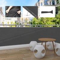 Anthracite Privacy Screen Balcony Garden Fence Screen Sunshade Net Wind Dust Sun Protection Mesh