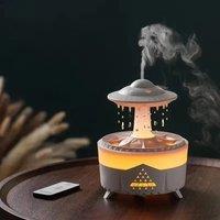 Rain Cloud Night Light Humidifier with Raining Water Drop Sound and 7 Color Led Light Essential Oil
