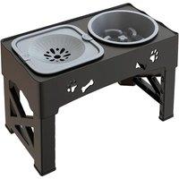 3 In 1 Pet Feeder Slow Feed Bowls Double Bowls Foldable With 5 Adjustable Height Suitable For Pets